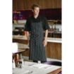 Picture of Chef Works Premium Woven Bib Apron Black and White Stripe