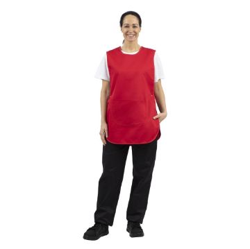 Picture of Whites Tabard With Pocket Red