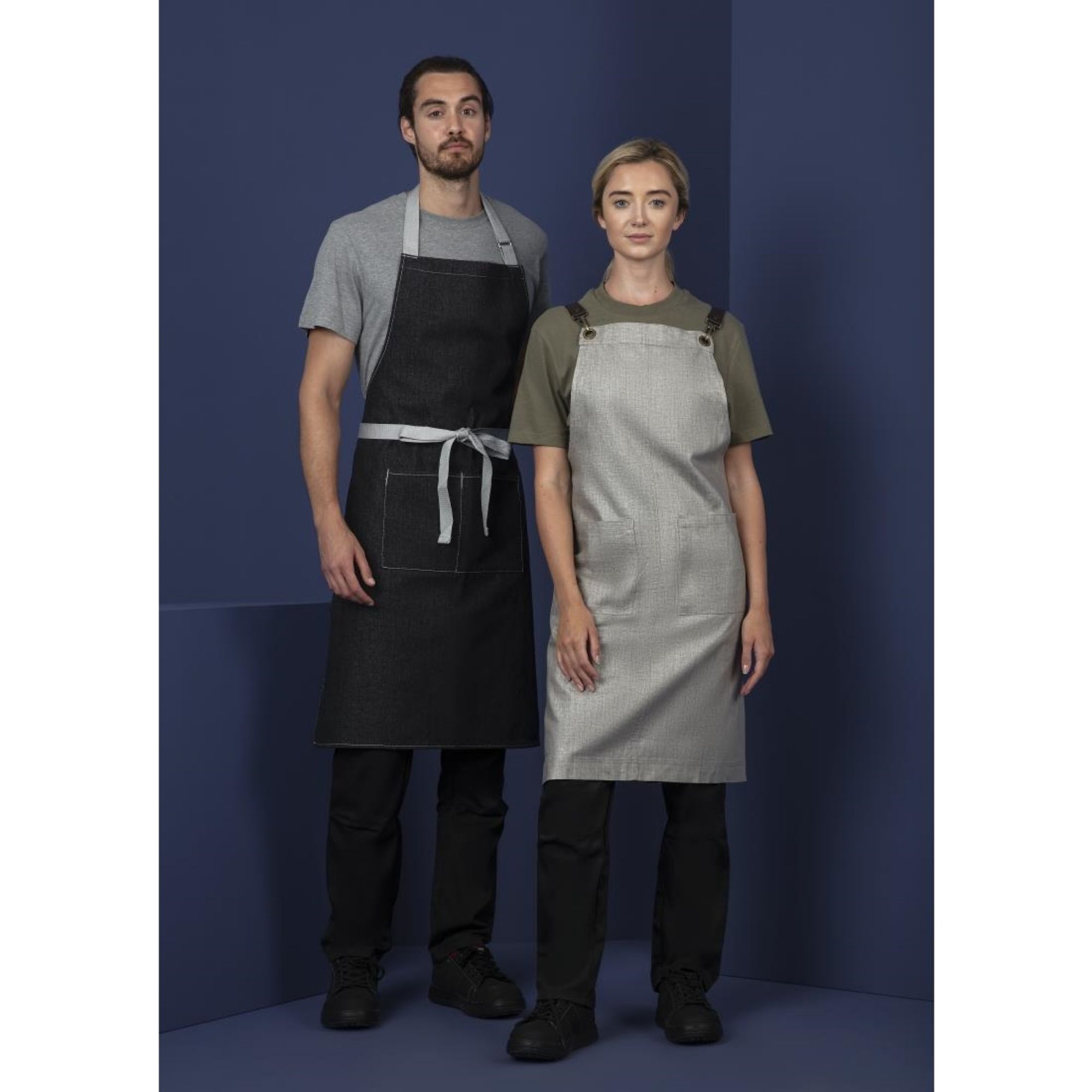 Picture of Southside Bib Apron Denim Black