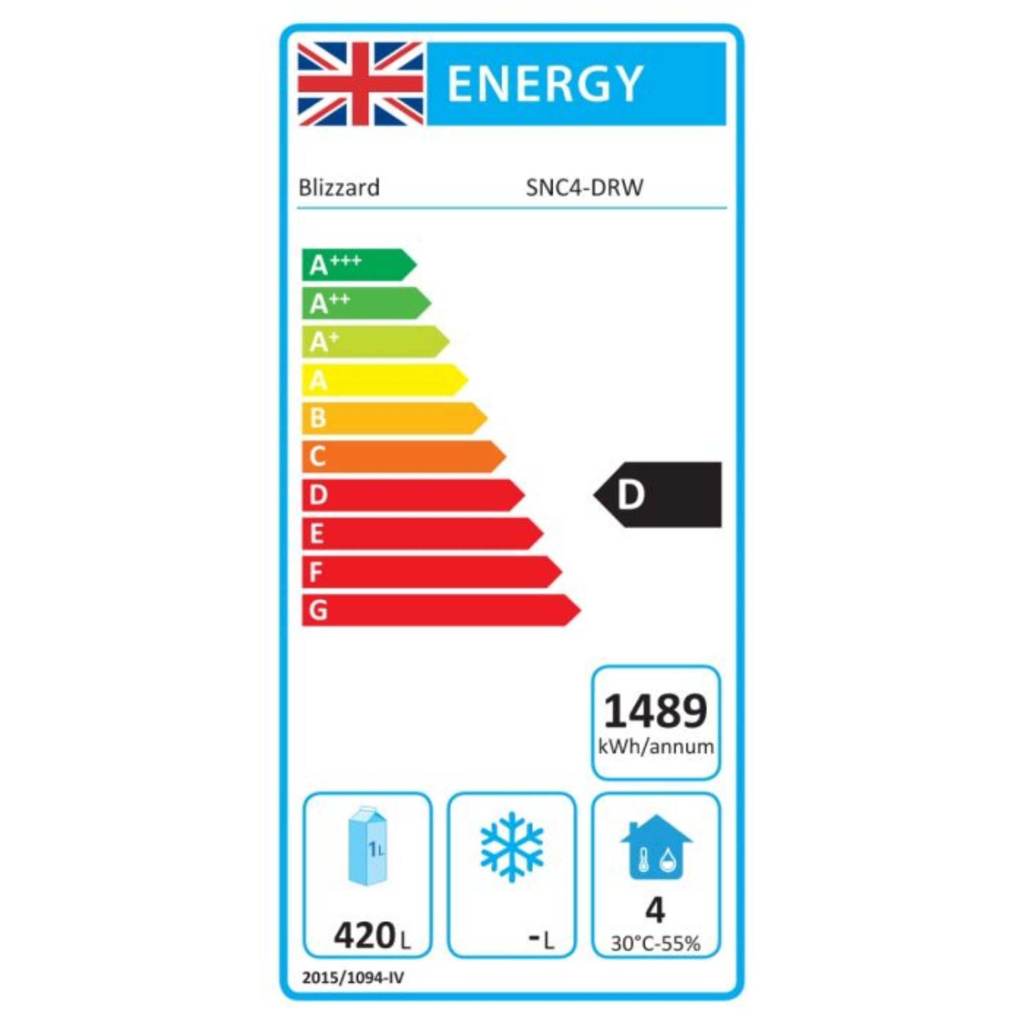 Picture of BLIZZARD Blizzard 420L Low Height Eight Drawer Snack Counter SNC4-DRW