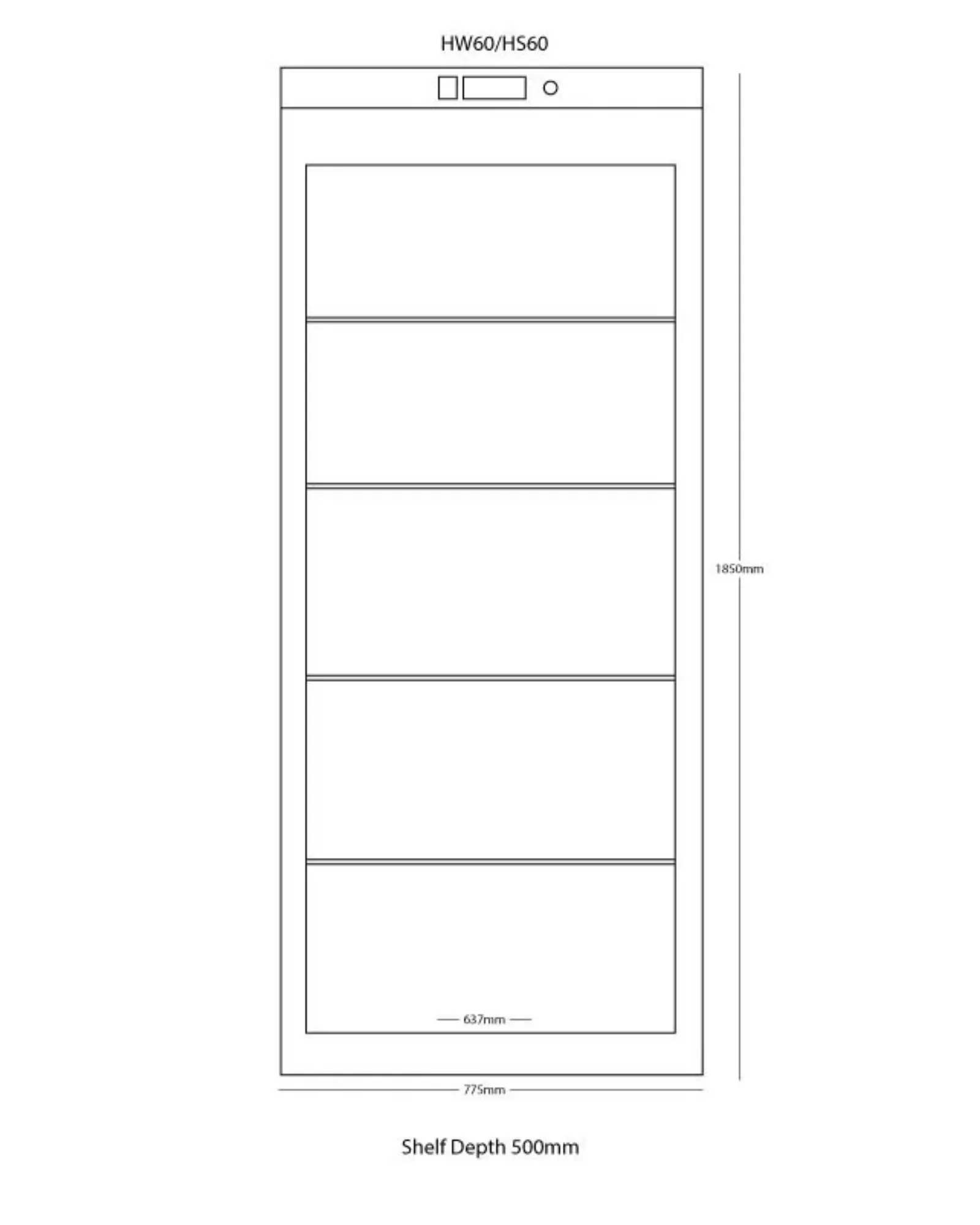 Picture of BLIZZARD Upright 533L Single Hinged Door Refrigerator White HW60