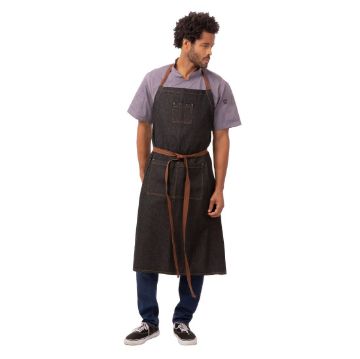 Picture of Chef Works Urban Memphis Wide Bib Apron Black
