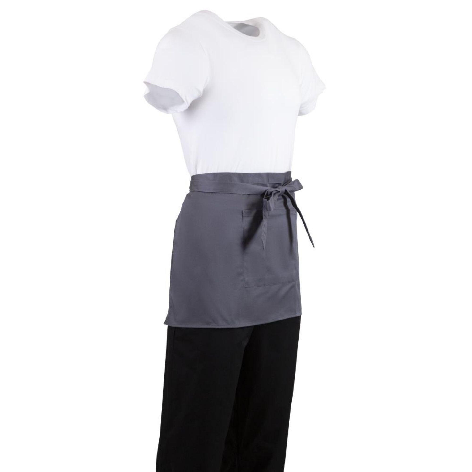 Picture of Whites Short Bistro Apron Charcoal