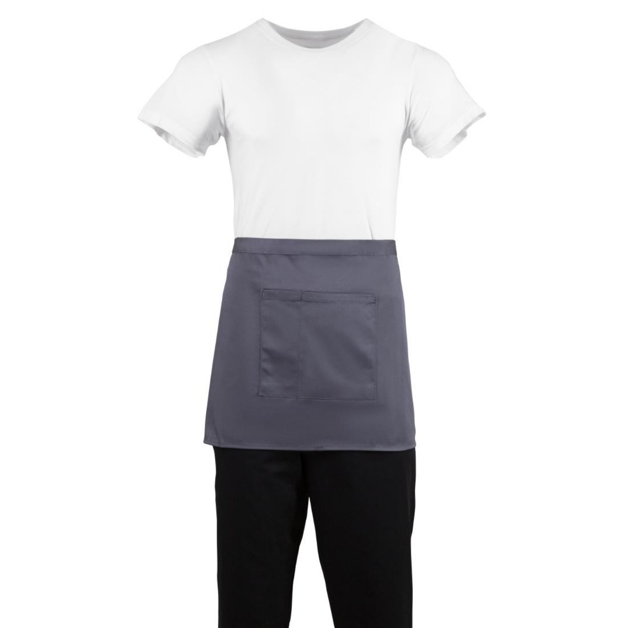Picture of Whites Short Bistro Apron Charcoal