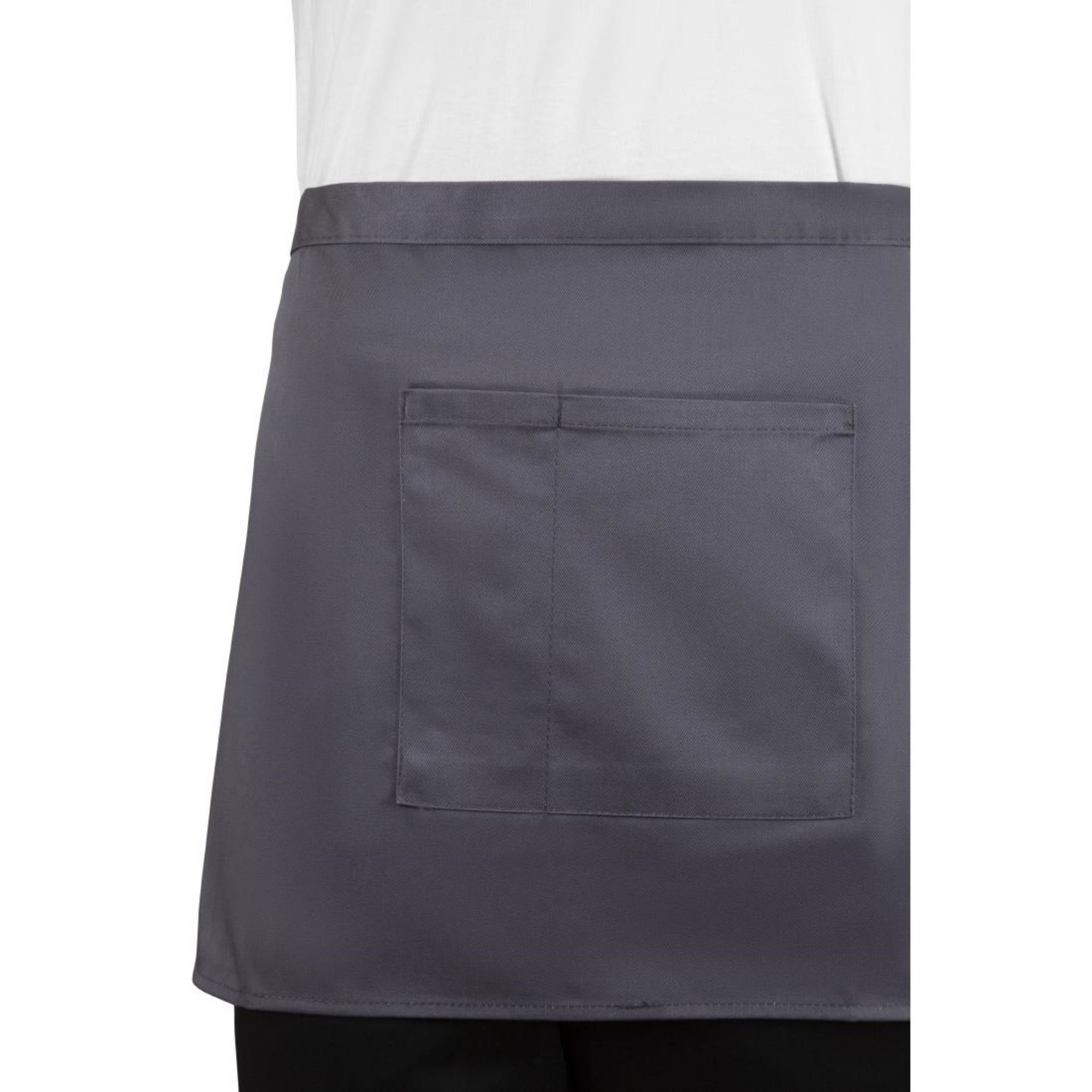Picture of Whites Short Bistro Apron Charcoal
