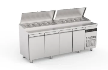 Picture of Inomak ZPZ9999 4 Door Prep Counter W/ Raised Collar