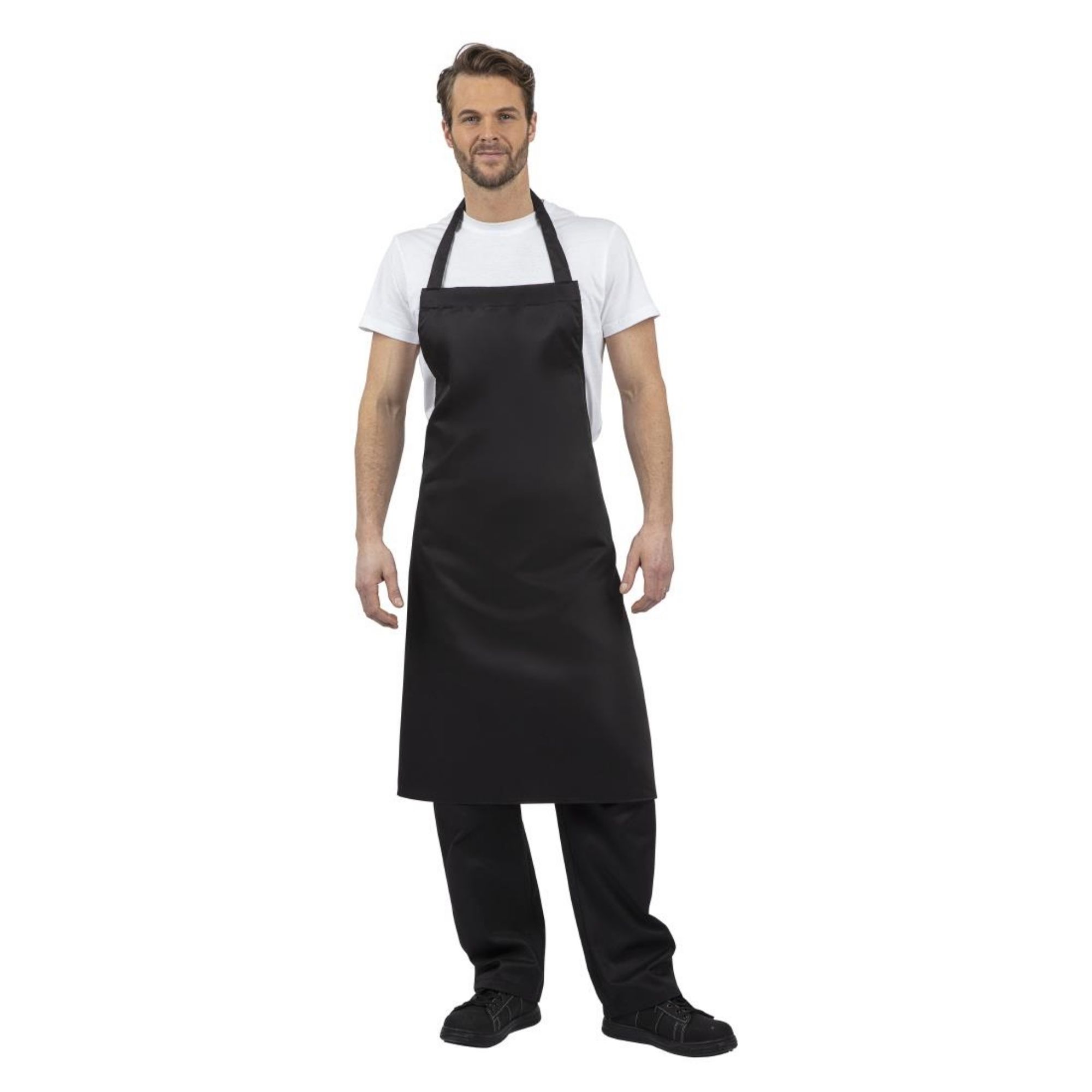 Picture of Whites Polycotton Bib Apron Black XL