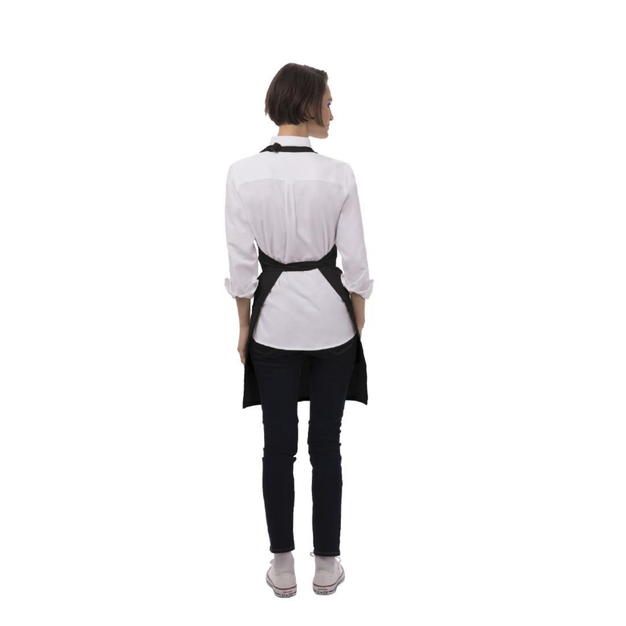 Picture of Chef Works Two Patch Pocket Bib Apron Black