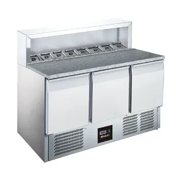 Picture of BLIZZARD 368L Triple Door Refrigerated Pizza Prep Counter BCC3PREPGRANITE