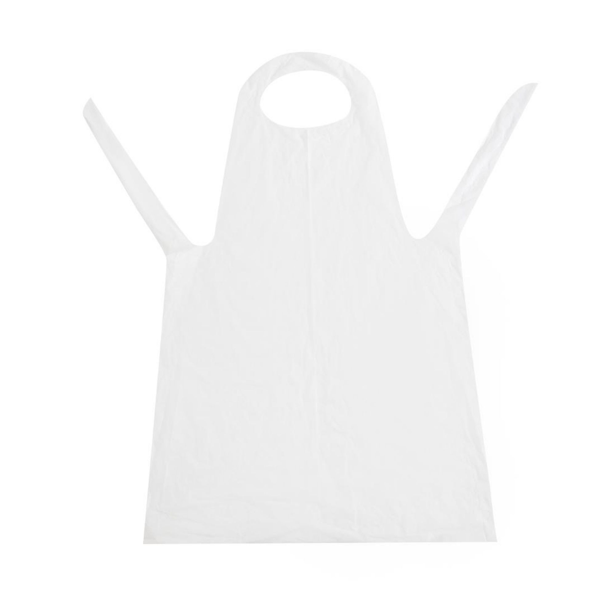 Picture of Disposable Polythene Bib Aprons White (Pack of 100)