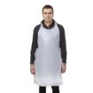 Picture of Disposable Polythene Bib Aprons White (Pack of 100) - A310