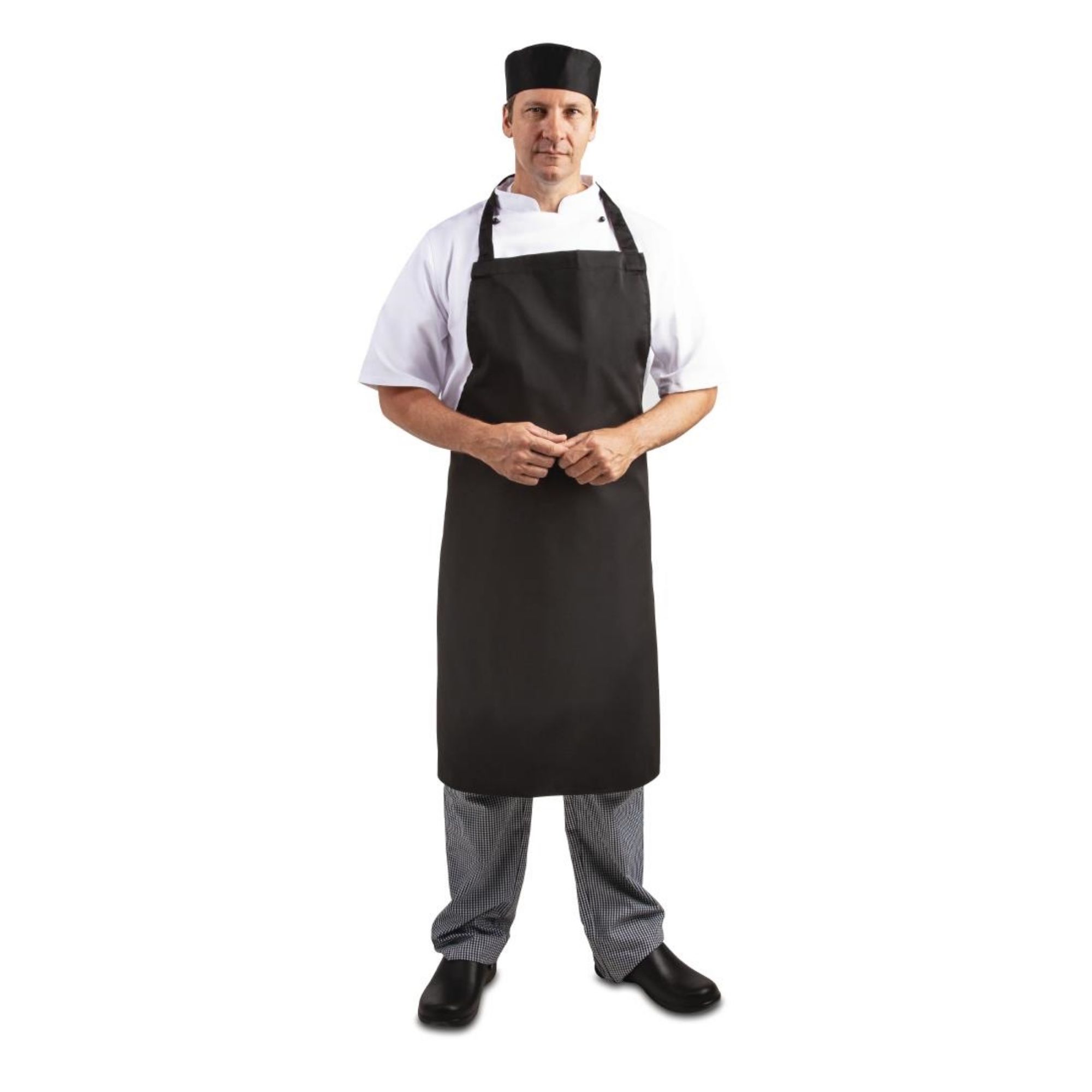 Picture of Whites Bib Apron Polycotton Black