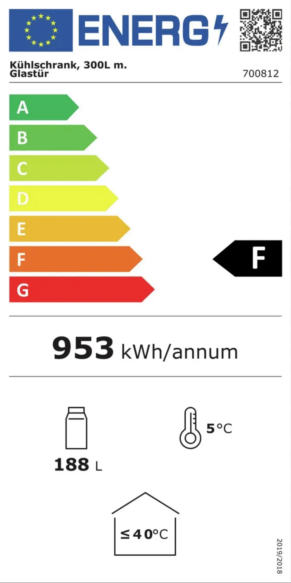 Picture of Bartscher Glass-doored refrigerator 300L