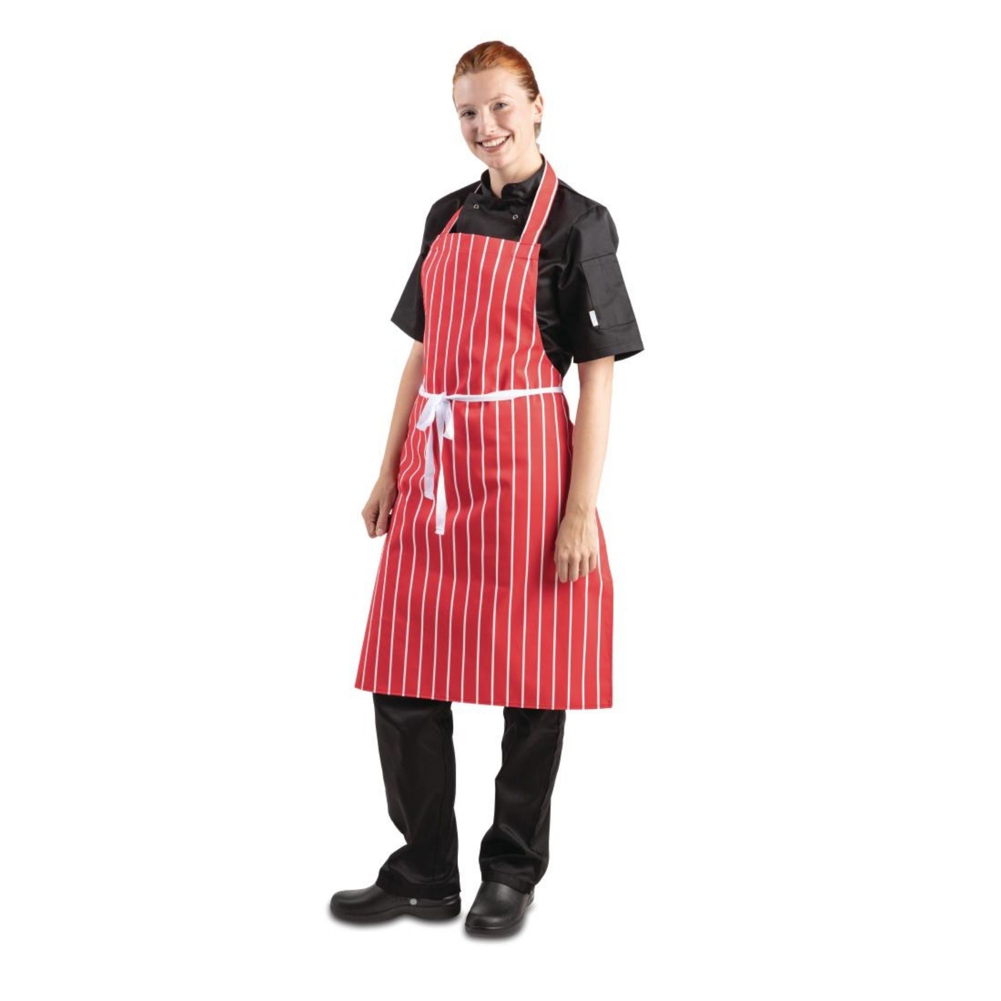 Picture of Whites Bib Apron Red And White Stripe