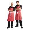 Picture of Whites Bib Apron Red And White Stripe