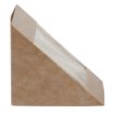 Picture of Colpac Recyclable Kraft Front-Loading Sandwich Wedges With PLA Window (Pack of 500)