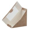 Picture of Colpac Recyclable Kraft Front-Loading Sandwich Wedges With PLA Window (Pack of 500)