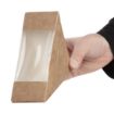 Picture of Colpac Recyclable Kraft Front-Loading Sandwich Wedges With PLA Window (Pack of 500)