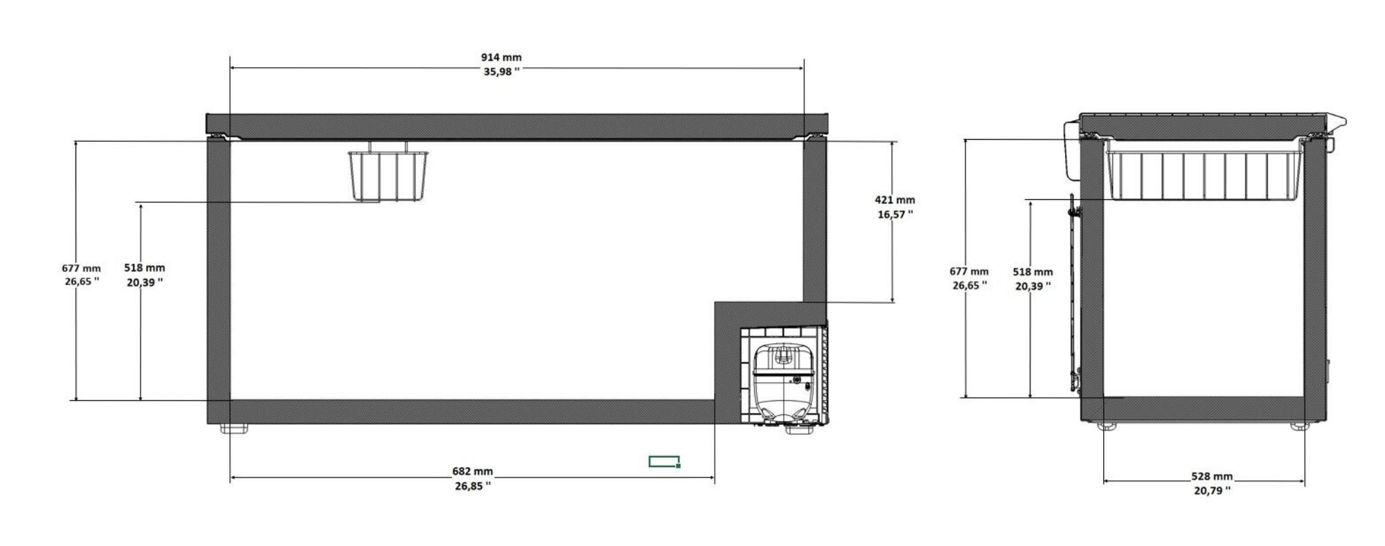 Picture of Sterling Pro Green SPC300 Chest Freezer / Chiller, 305 Litres