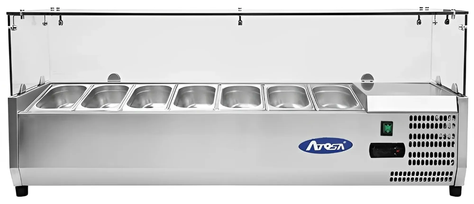 Picture of Atosa EPF3495GR + VRX1500/330 2 Door Granite Top Pizza Counter Fridge with VRX Unit & GN Pans, 250 Litres