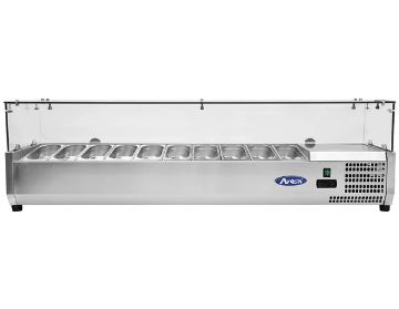 Picture of Atosa EPF3485GR + VRX2000/330 3 Door Pizza Counter Fridge with VRX Unit & GN Pans, 375 Litres
