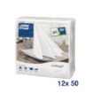 Picture of Tork Premium Linstyle Dinner Napkin White 40x40cm 1/4 Fold (Pack of 600)