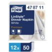 Picture of Tork Premium Linstyle Dinner Napkin White 40x40cm 1/4 Fold (Pack of 600)