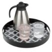 Picture of Olympia Kristallon Polycarbonate Round Non Slip Tray with Handles 355mm - DP665