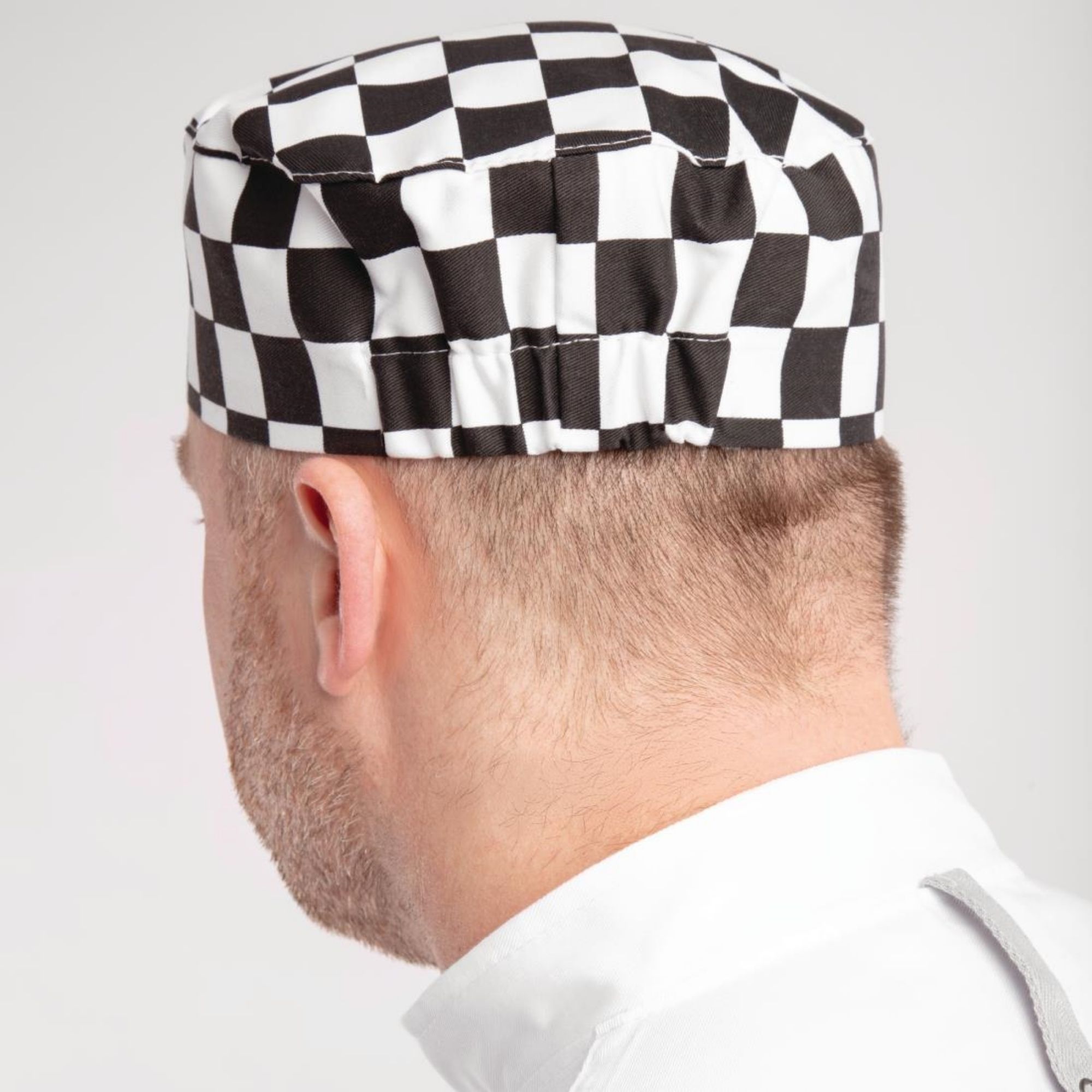 Picture of Whites Chefs Skull Cap Big Black and White Check