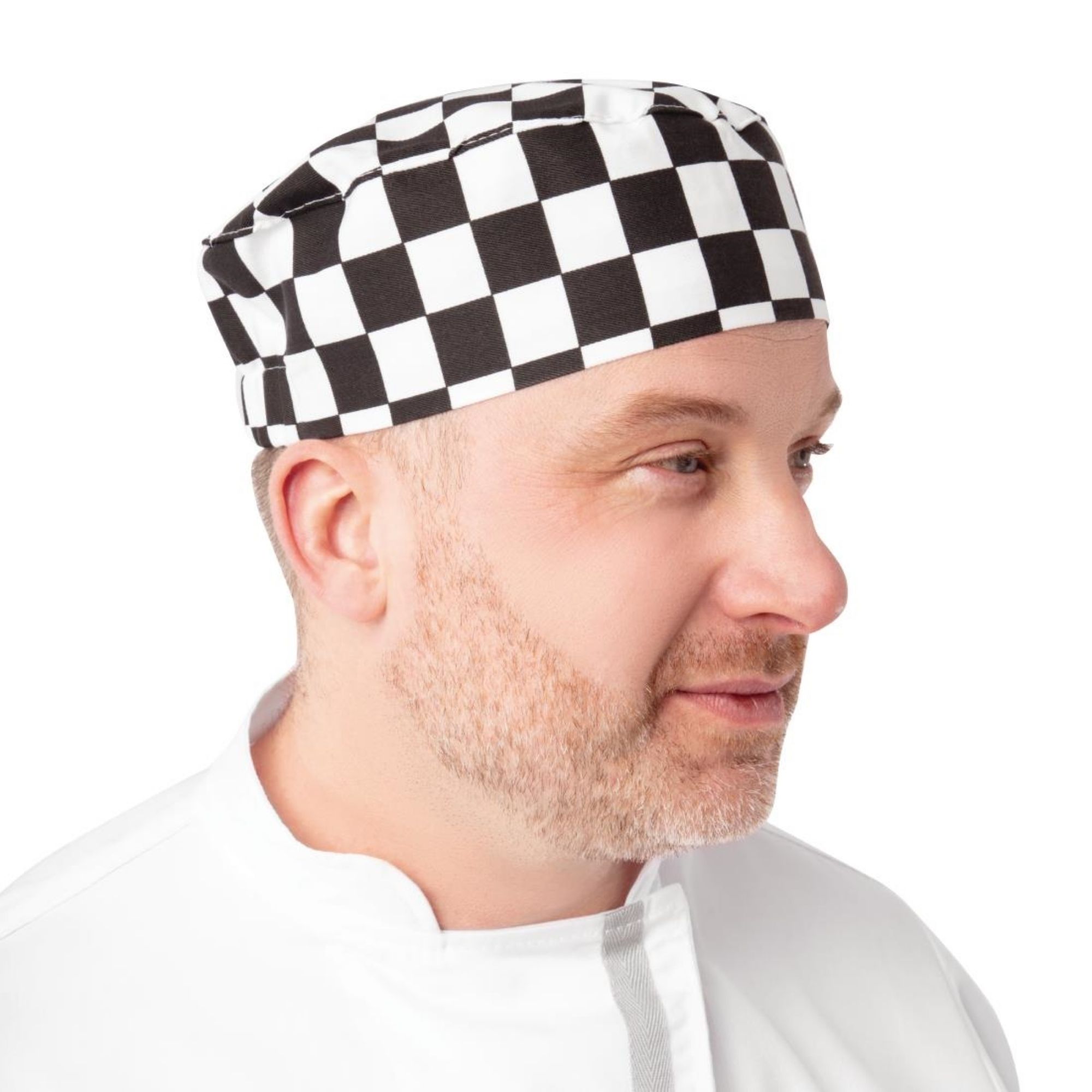 Picture of Whites Chefs Skull Cap Big Black and White Check