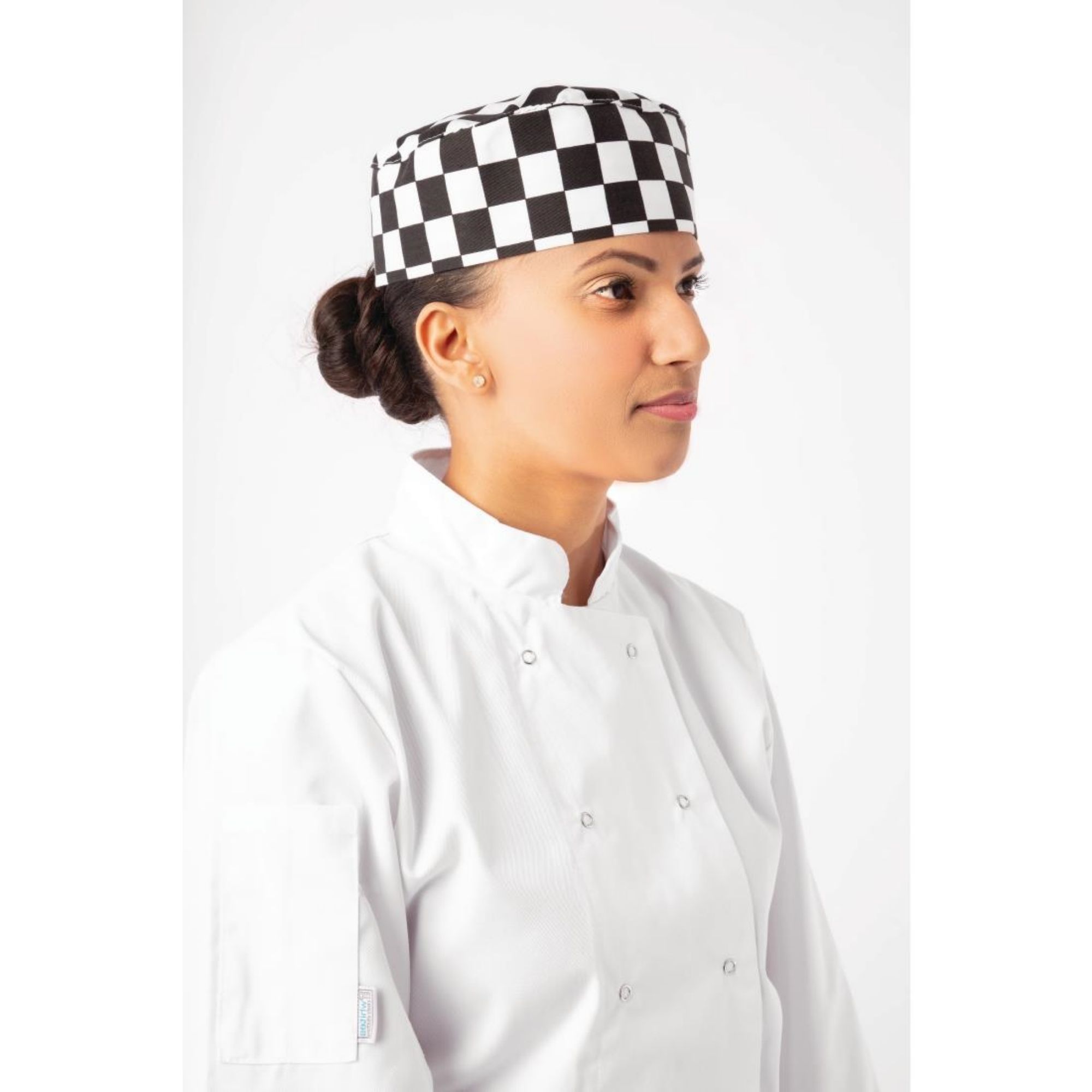 Picture of Whites Chefs Skull Cap Big Black and White Check
