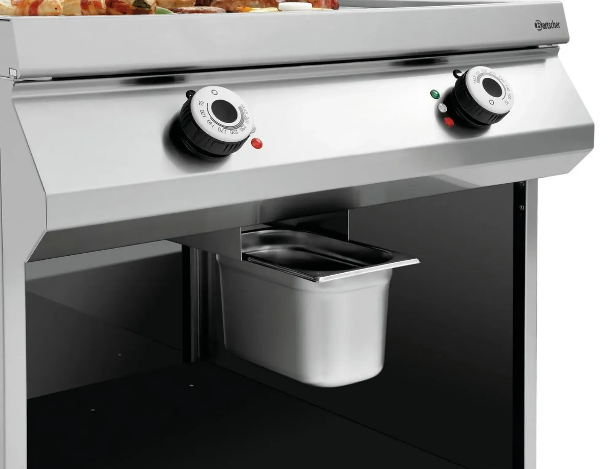 Picture of Bartscher Electric griddle plate, 1/2+1/2,OBU