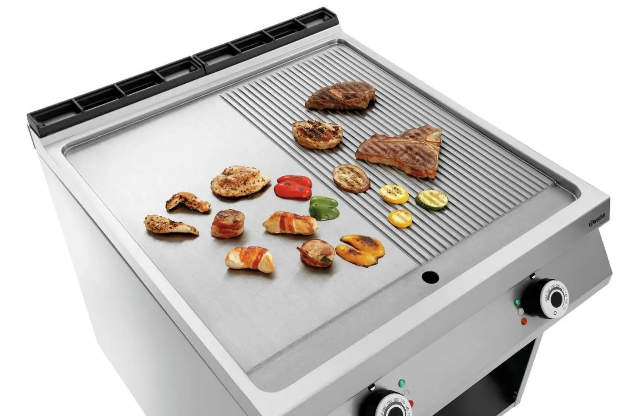 Picture of Bartscher Electric griddle plate, 1/2+1/2,OBU