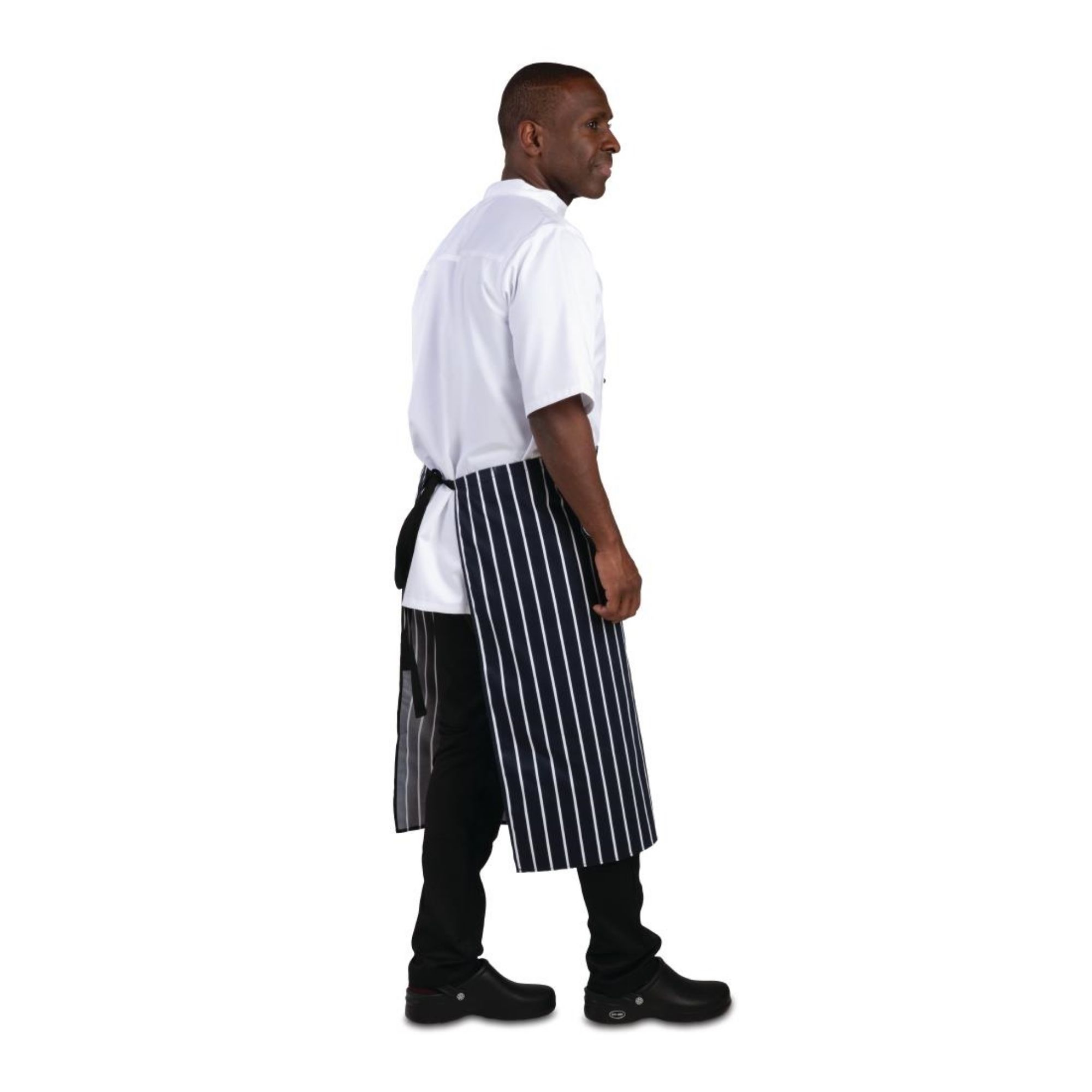 Picture of Whites Butchers Waist Apron Blue and White Stripe