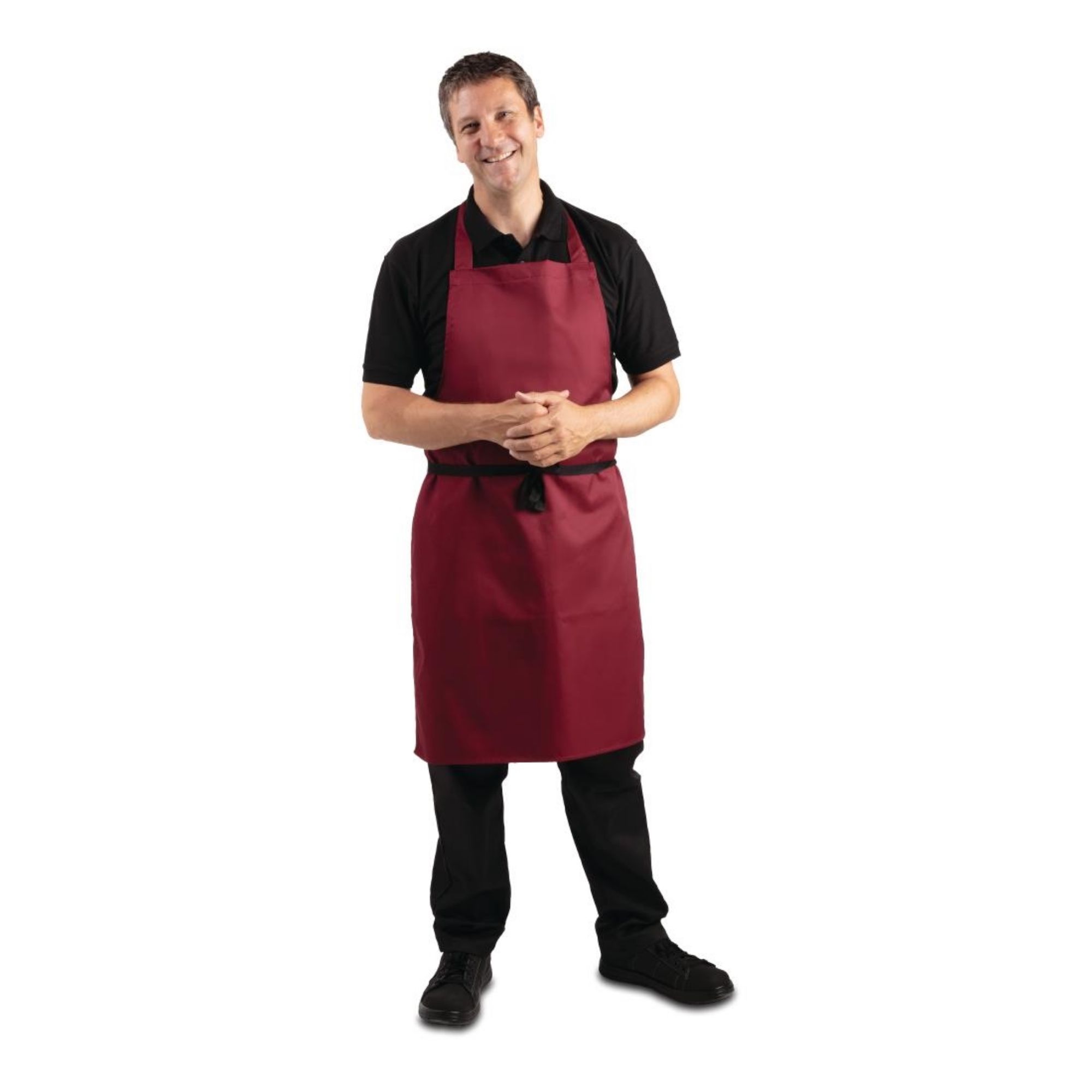 Picture of Whites Bib Apron Burgundy