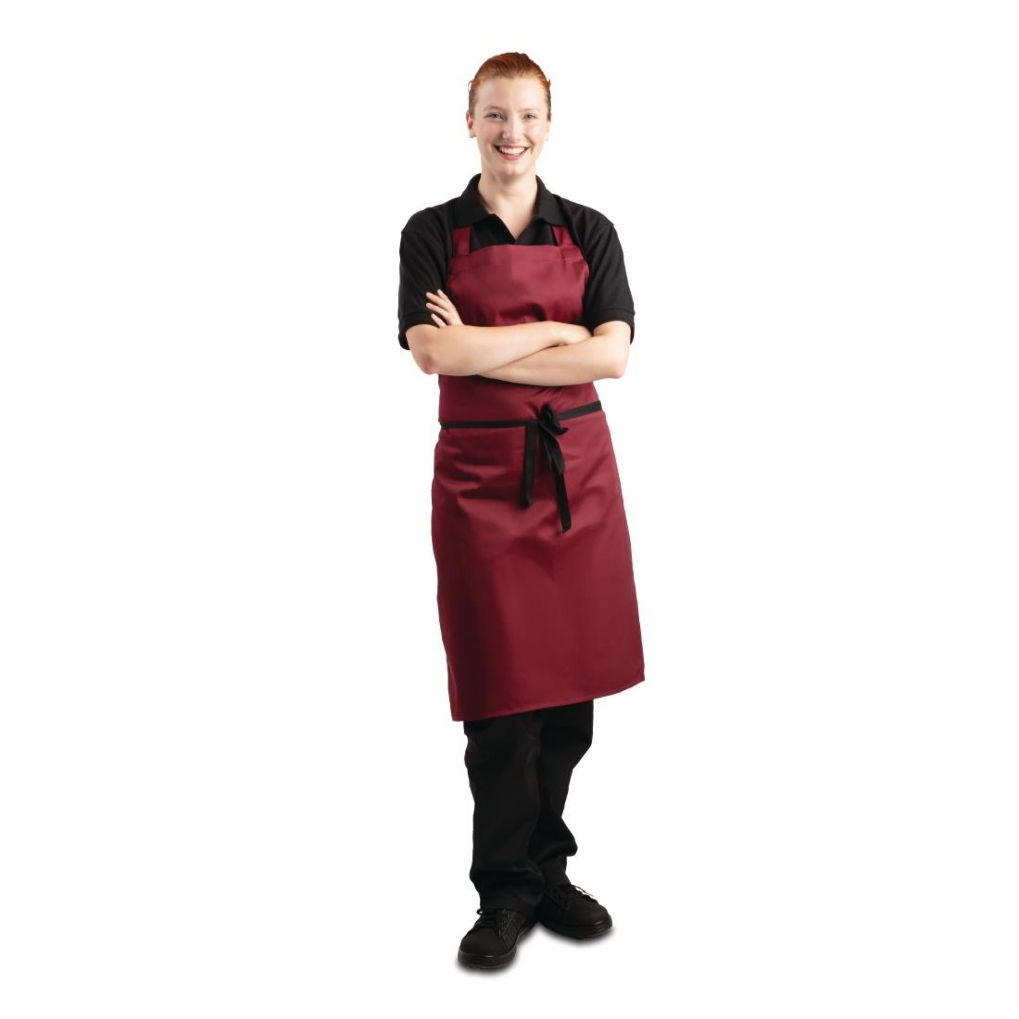 Picture of Whites Bib Apron Burgundy