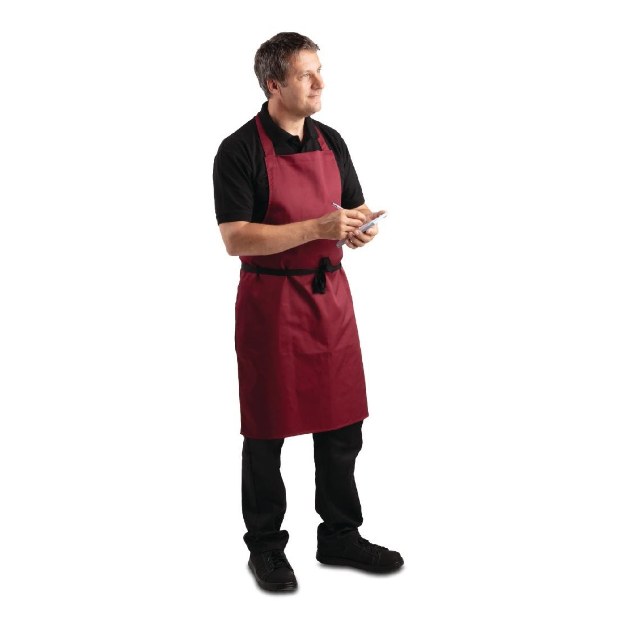 Picture of Whites Bib Apron Burgundy