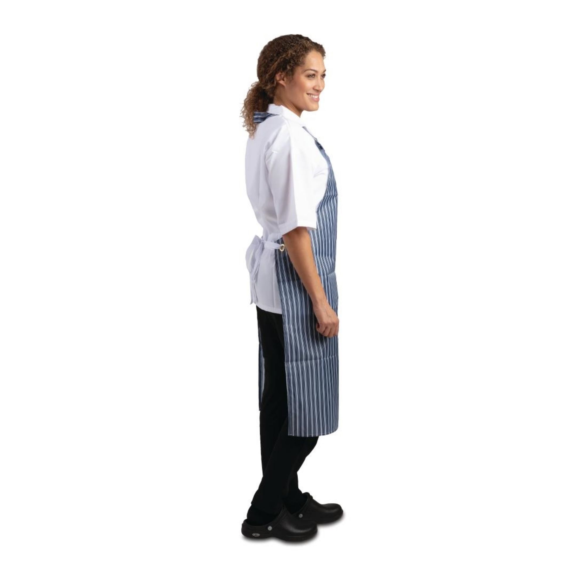 Picture of Whites Water Resistant Bib Apron Blue and White
