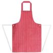 Picture of Whites Water Resistant Bib Apron Red And White Stripe