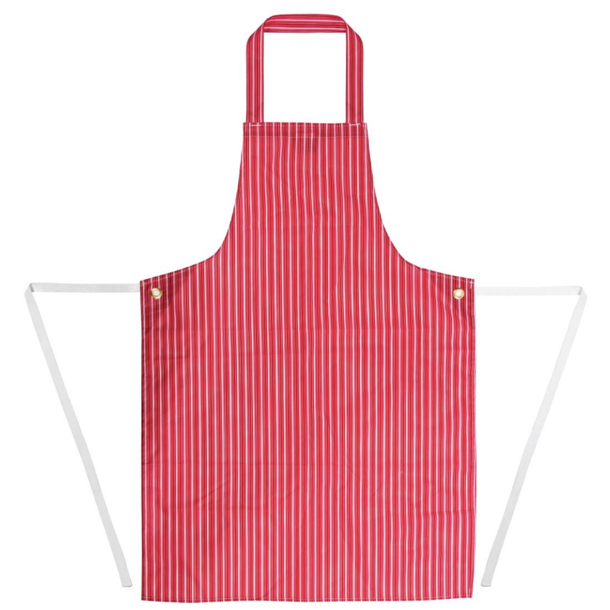 Picture of Whites Water Resistant Bib Apron Red And White Stripe
