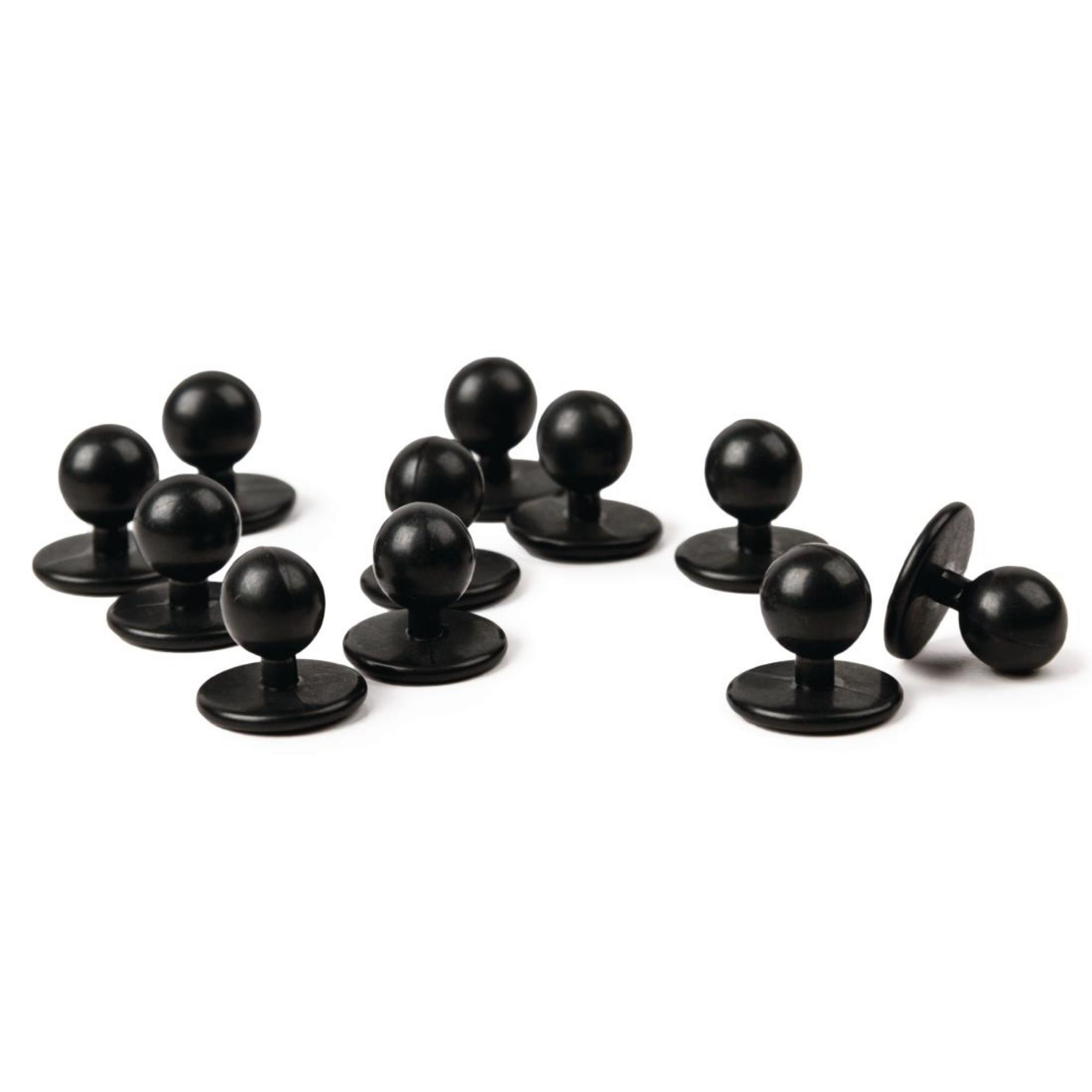 Picture of Whites Stud Buttons Black (12 Pack)
