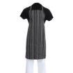 Picture of Whites Bib Apron Butchers Stripe Black