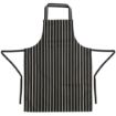 Picture of Whites Bib Apron Butchers Stripe Black