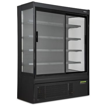 Picture of Blizzard BTD130BK-GD Black Tiered Display With Sliding Glass Doors