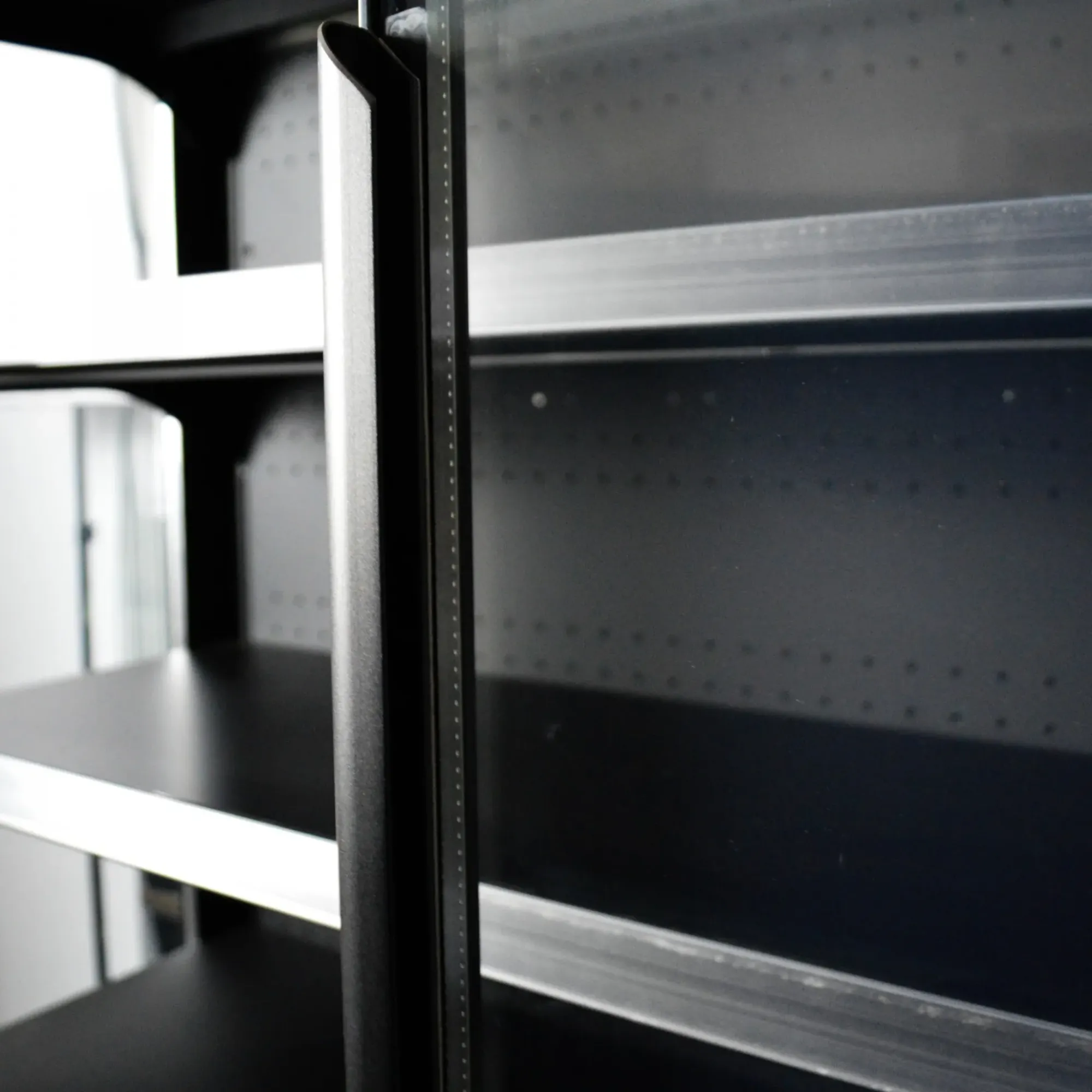 Picture of Blizzard BTD130BK-GD Black Tiered Display With Sliding Glass Doors