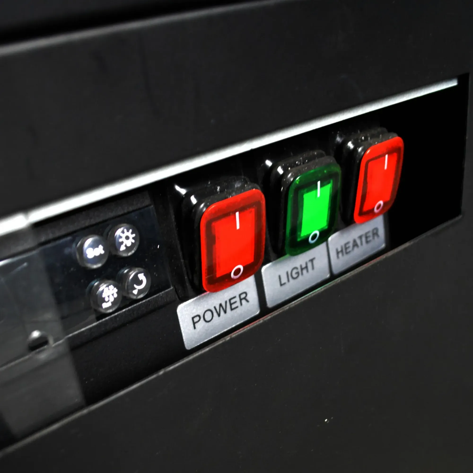 Picture of Blizzard BTD130BK-GD Black Tiered Display With Sliding Glass Doors