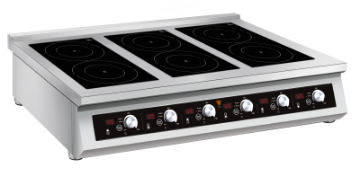 Picture of Chefsrange BE70IH6-5 70 Line Counter Top 6 Ring Induction Hob - 6 X 5Kw Power