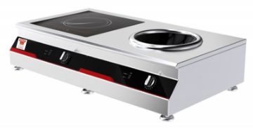 Picture of Chefsrange GXIH1+W-3 Snack 50 Counter Top Combi Wok+Ring Induction Hob - 2 X Kw