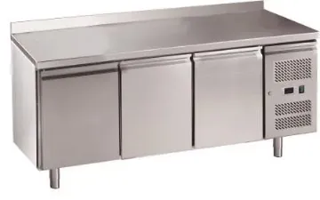 Picture of Chefsrange RC3HU 3 Door Fridge Counter With Rear Upturn & Castors