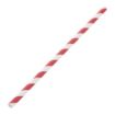 Picture of Fiesta Compostable Paper Straws Red Stripes (Pack of 250) - DE927
